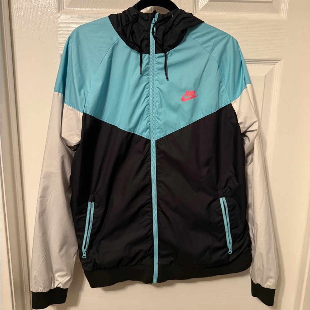 Nike Black and Light Blue Jacket